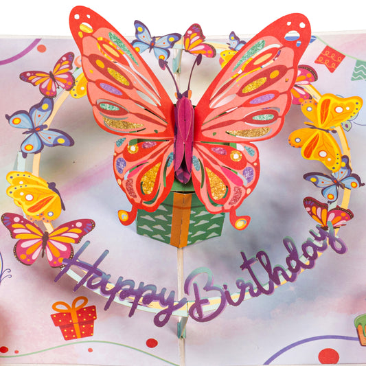 Birthday Butterfly Pop Up Card - Paper Love