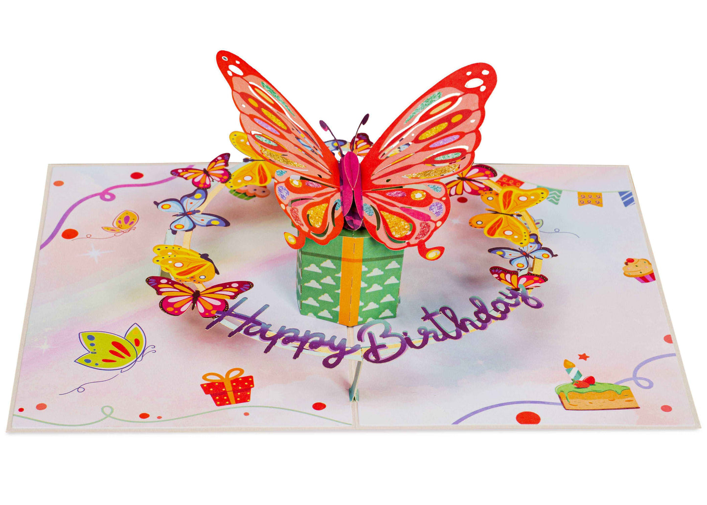 Paper Love Pop Up Cards - Birthday Butterfly Pop Up Card