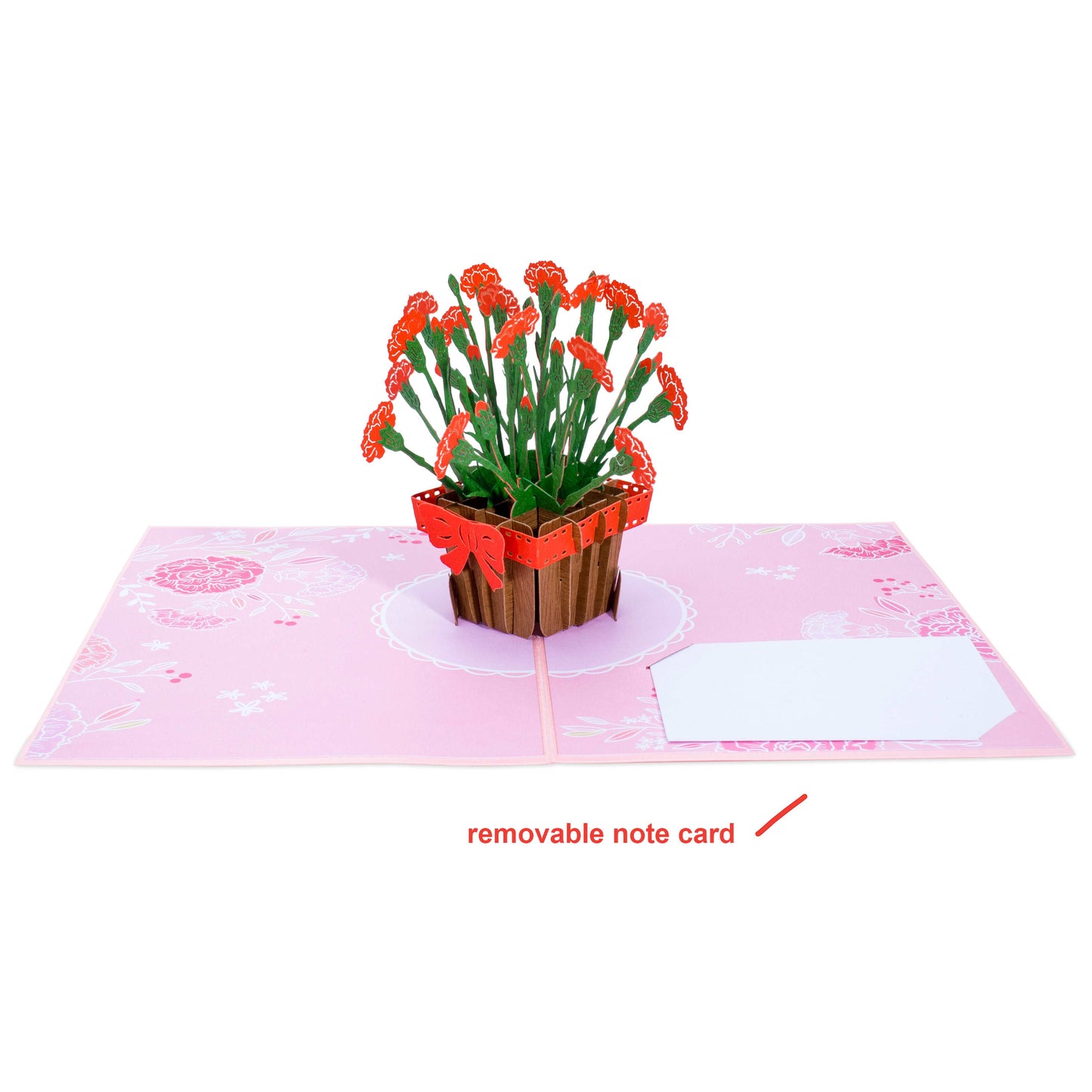 Paper Love Pop Up Cards - Carnations Pop Up Card
