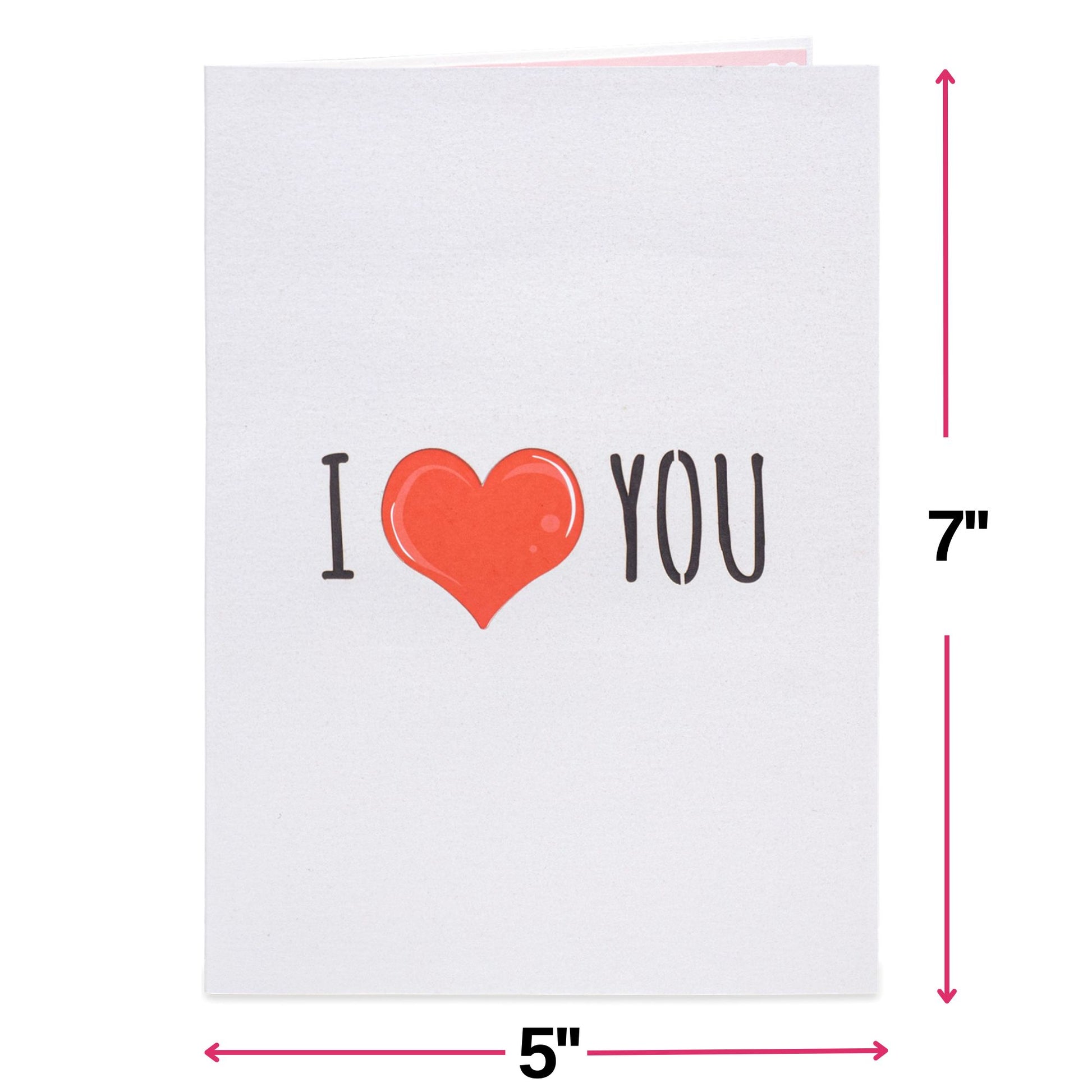 I Love U Bear Pop Up Card - 5" x 7" - Paper Love