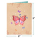 Front cover of Butterflies Bouquet Pop Up Card with a pink butterfly design.