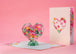 Flower Heart Pop Up Card