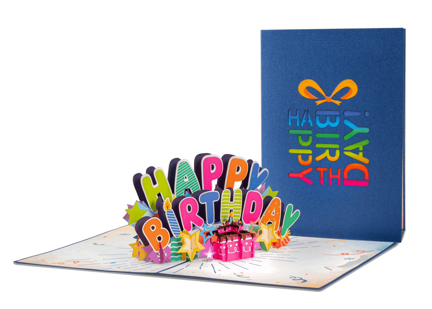 Paper Love Pop Up Cards - Happy Birthday Pop Up Card (Blue)