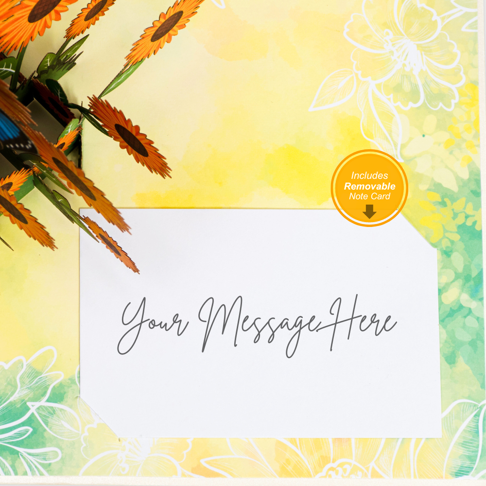Sunflowers Pop Up Card - Paper Love