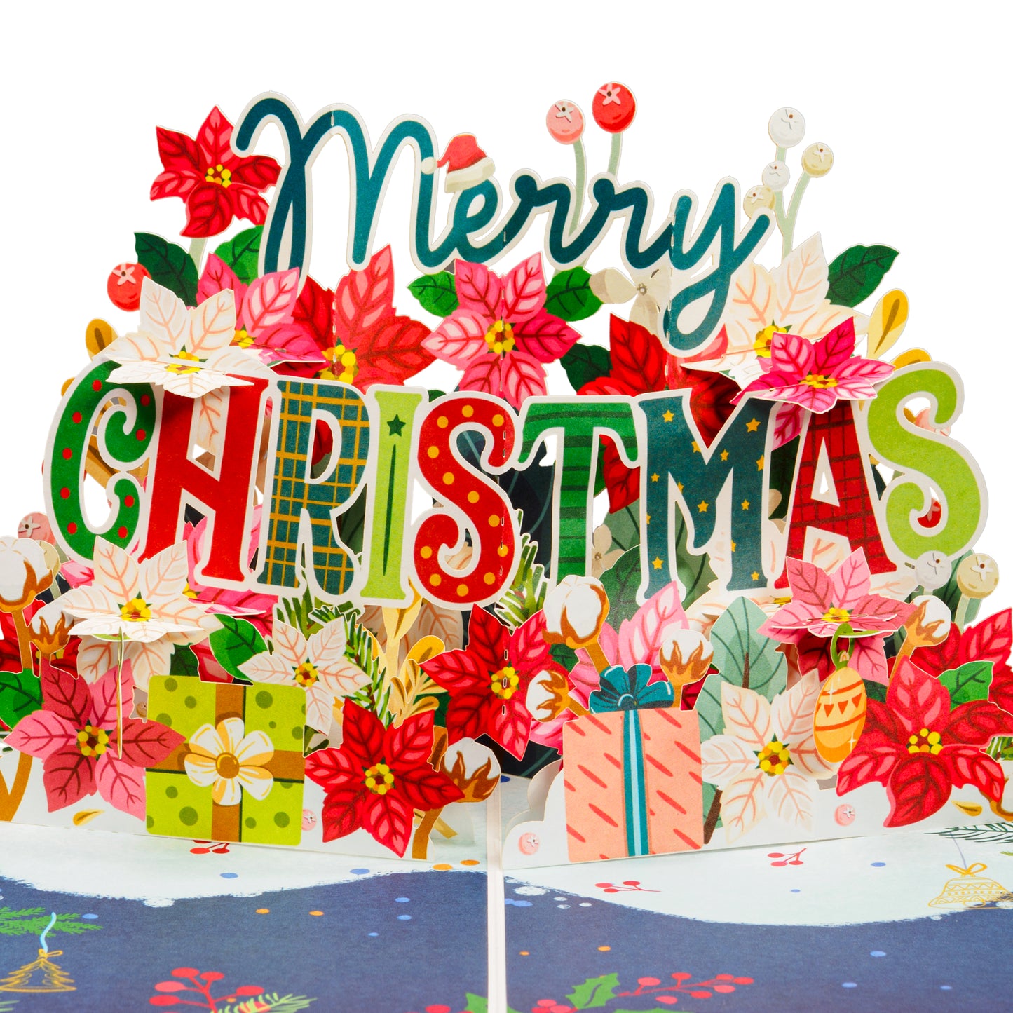 Merry Christmas Frndly Pop Up Card, 5" x 7" Cover - Paper Love