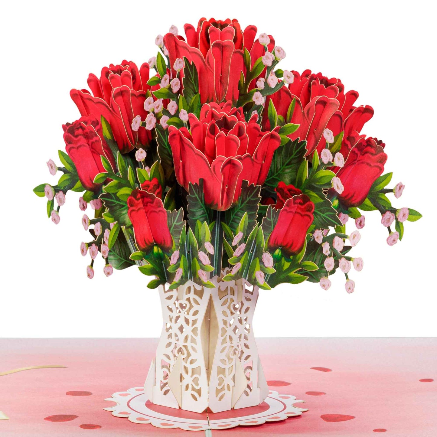 Paper Love Pop Up Cards - Lovely Roses Bouquet Oversized Pop Up Card with Keepsake