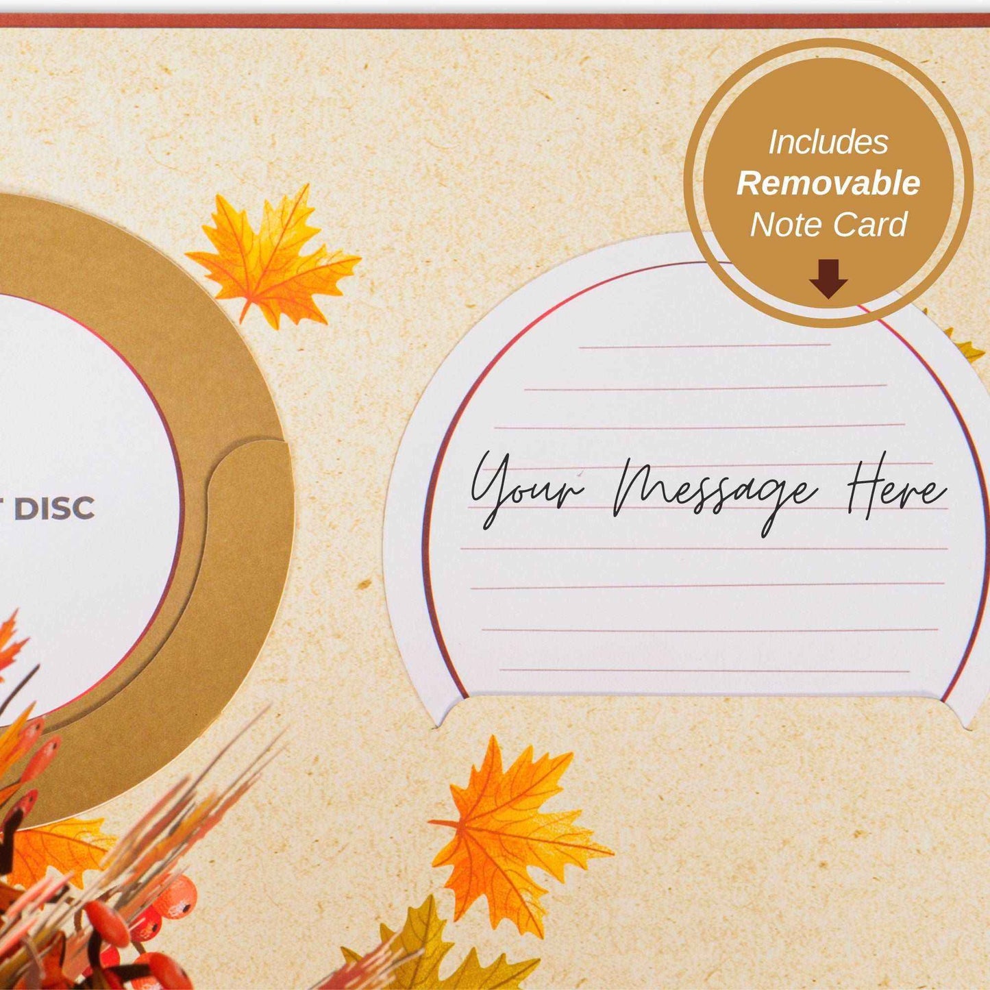 Paper Love Pop Up Cards - HugePop Pop Up Maple Leaf with Detachable Bouquet