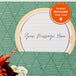 Close-up of removable note card included with the Boho pop-up flower bouquet card.