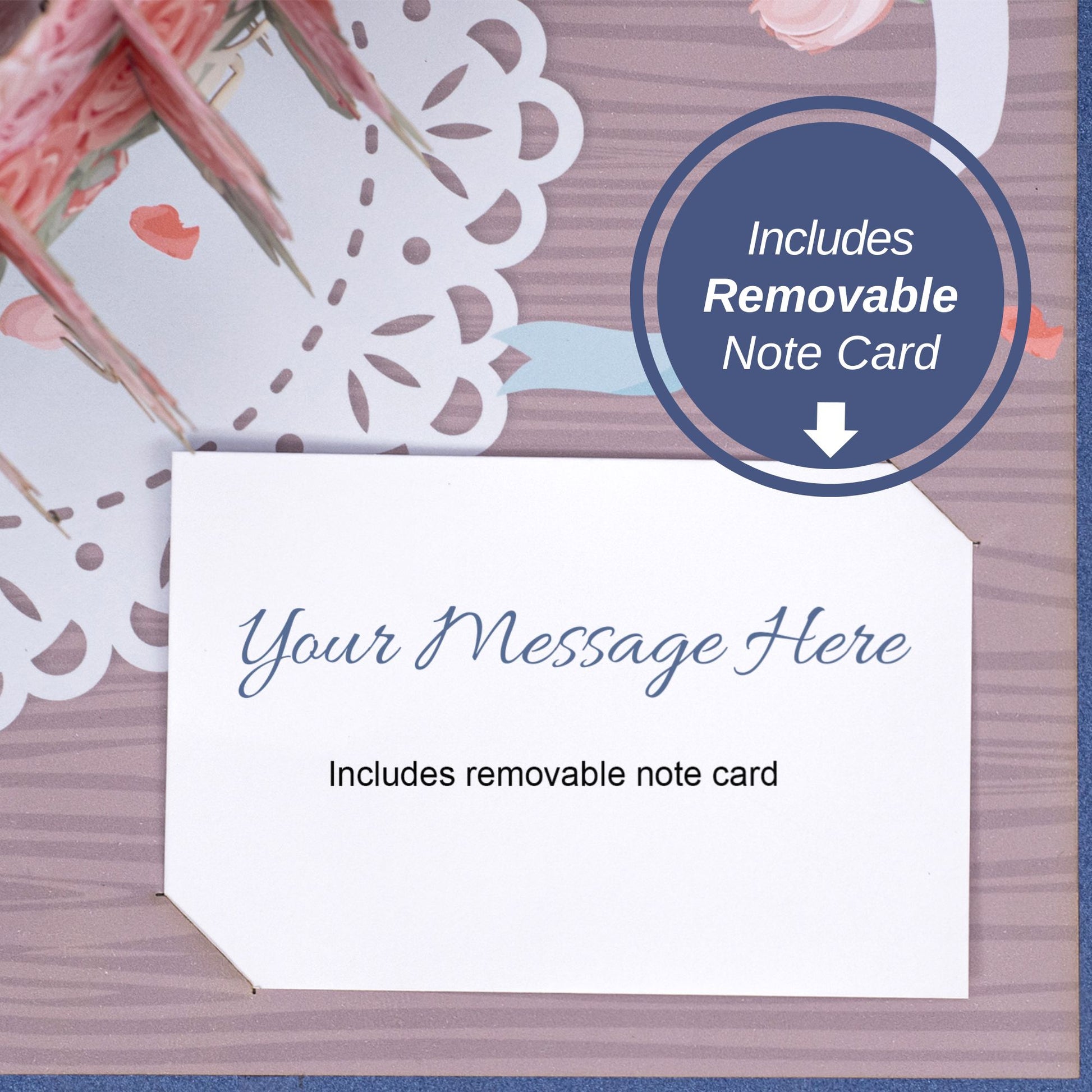 Pink Roses Pop Up Card - Paper Love