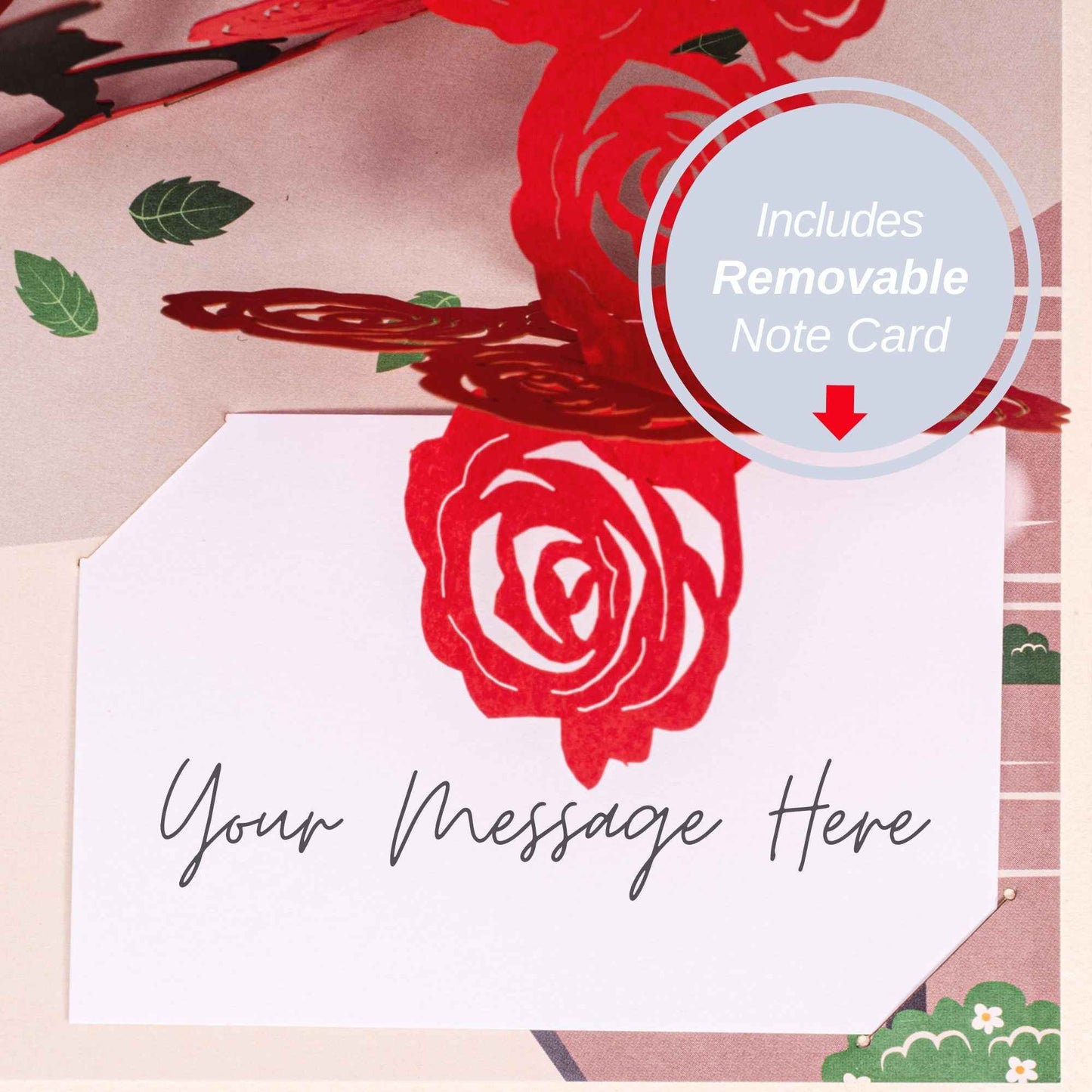 Paper Love Pop Up Cards - Paris Lovers Pop Up Card - 5" x 7"