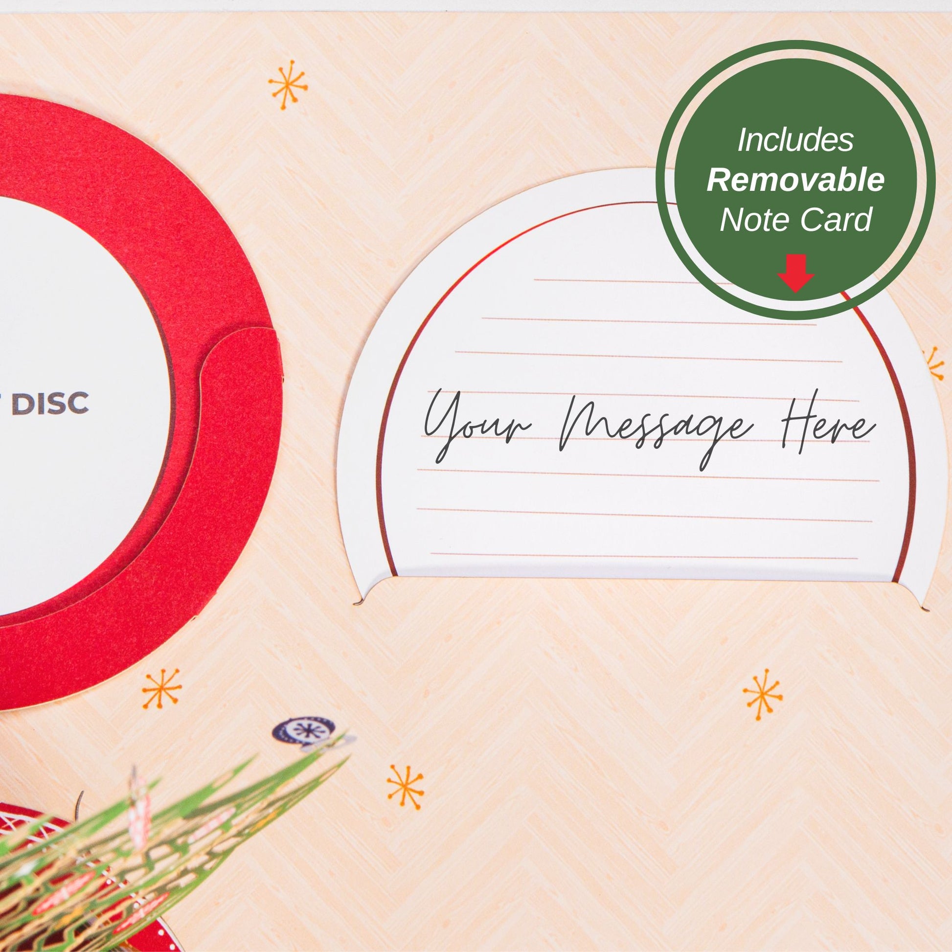 Oversized Christmas Tree Pop Up Card, 10" x 7" Includes Envelope and Note Tag - Paper Love