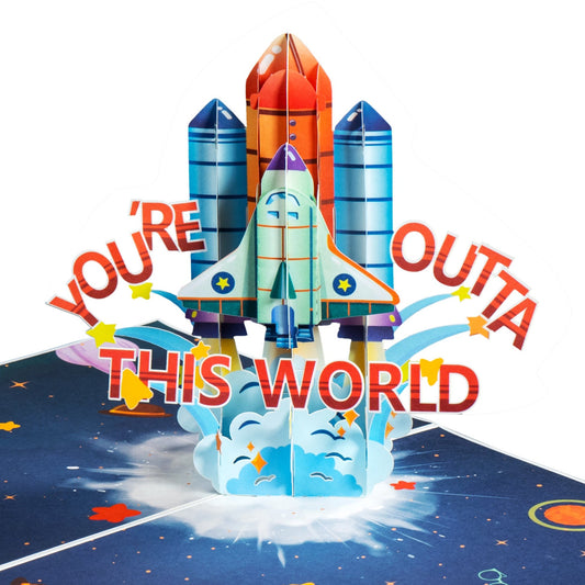 Your Outta This World Rocket Pop Up Card - Paper Love