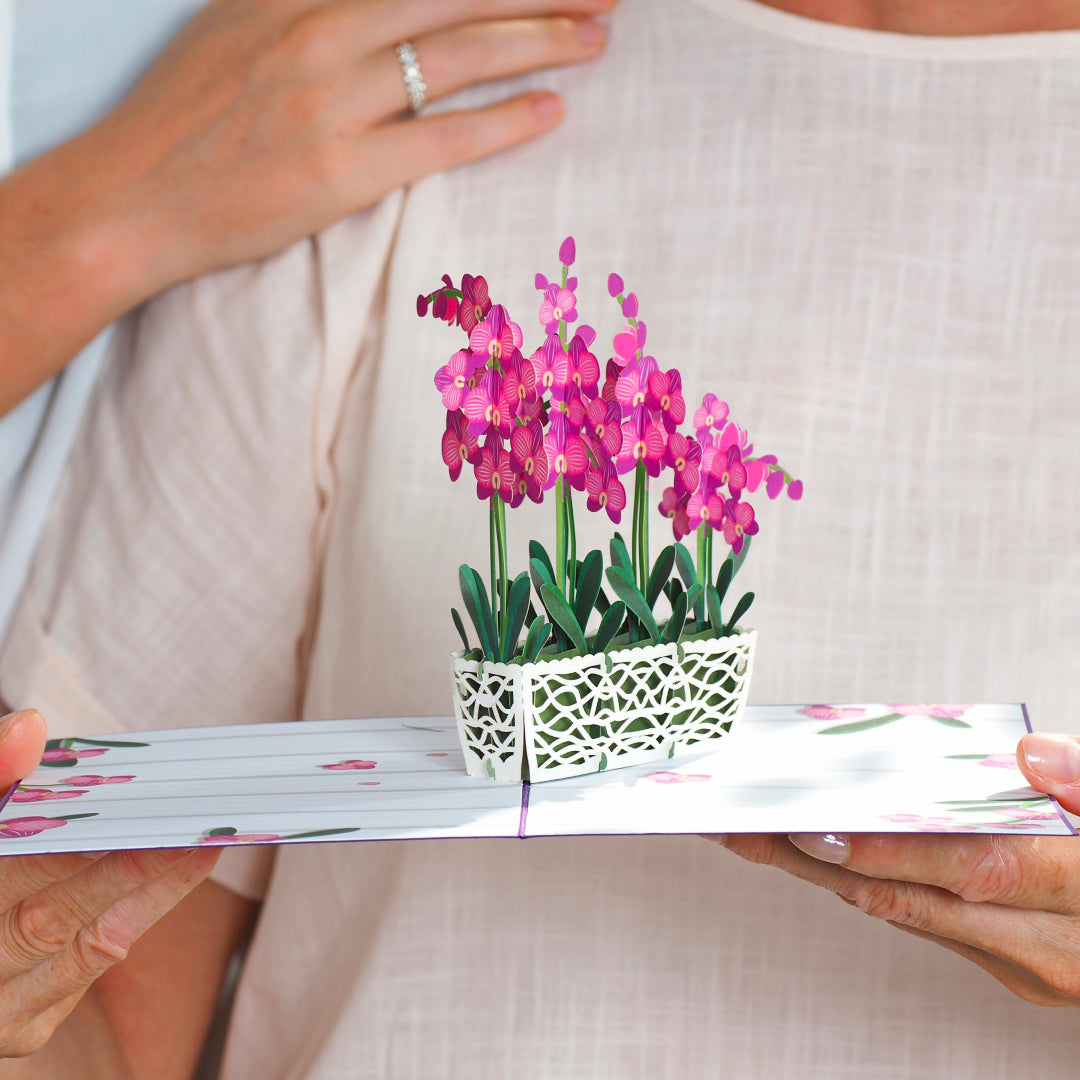 Orchids Pop Up Card - Paper Love