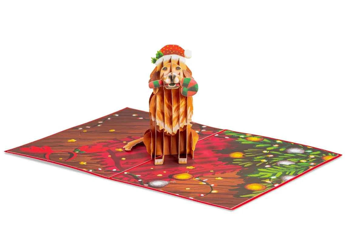 Paper Love Pop Up Cards - Christmas Dog Pop Up Card