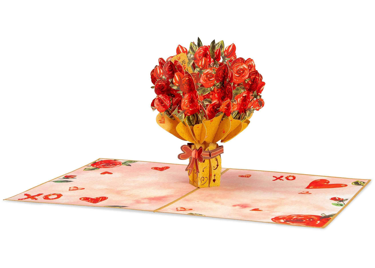 Paper Love Pop Up Cards - Roses Bouquet Frndly Pop Up 100% Recycled and Eco-Friendly
