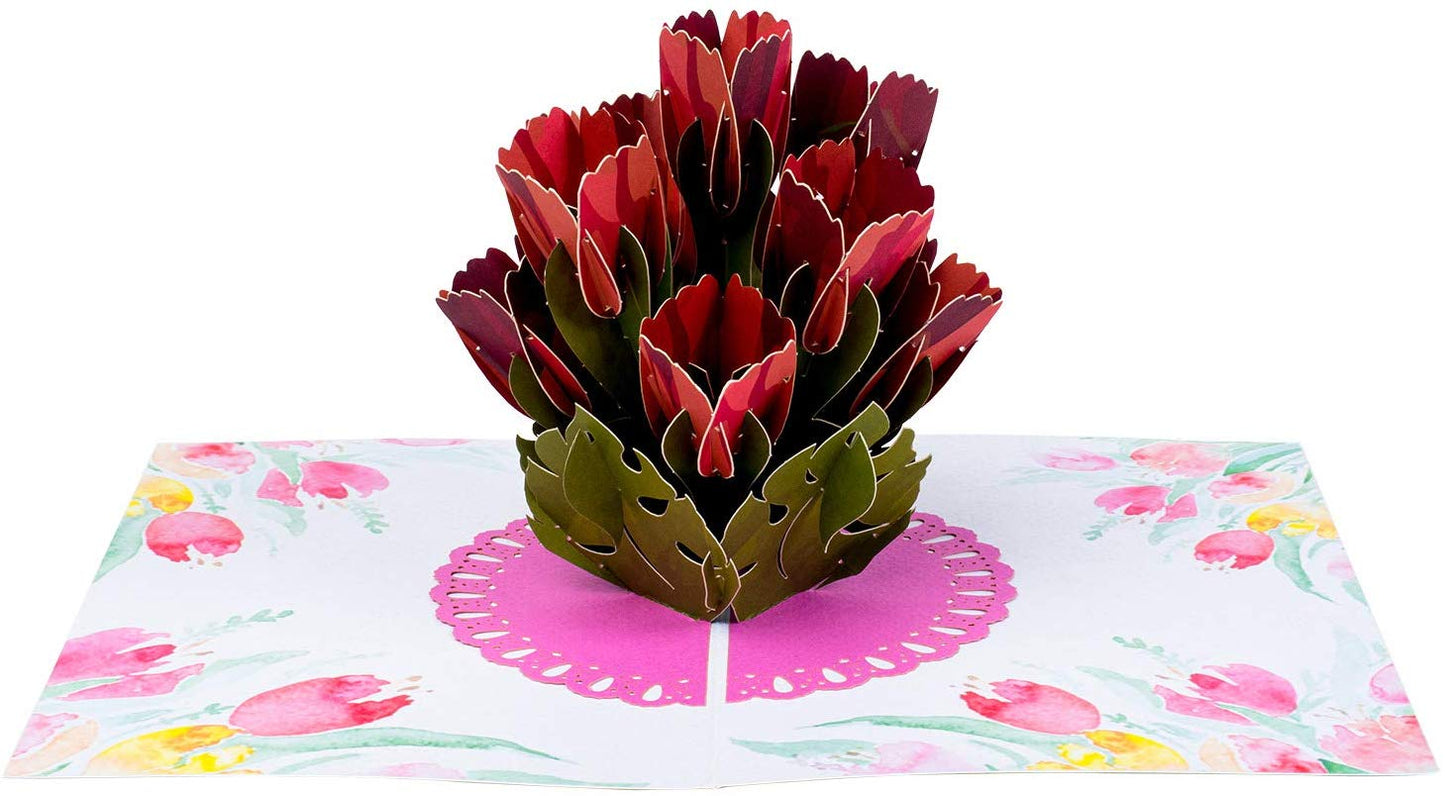 Tulip Bouquet Pop Up Card - Paper Love