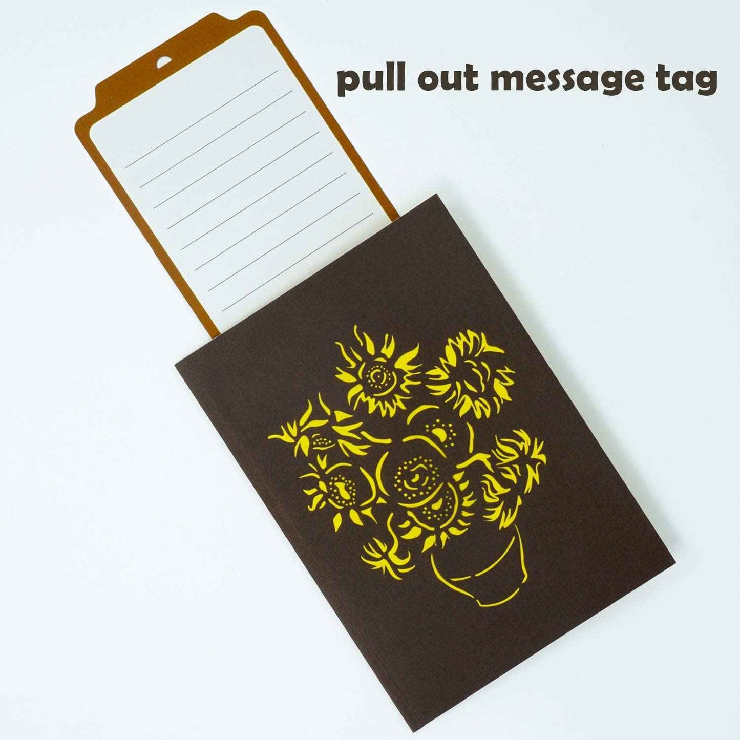 Paper Love Pop Up Cards - Vincent Sunflowers Pop Up Card