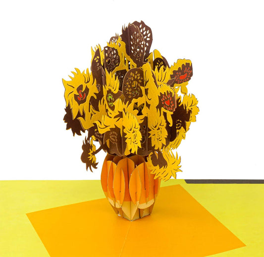 Vincent Sunflowers Pop Up Card - Paper Love