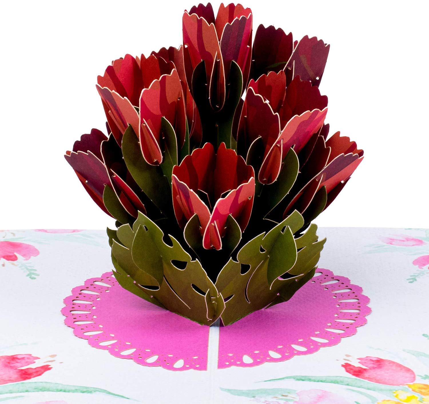 Tulip Bouquet Pop Up Card - Paper Love