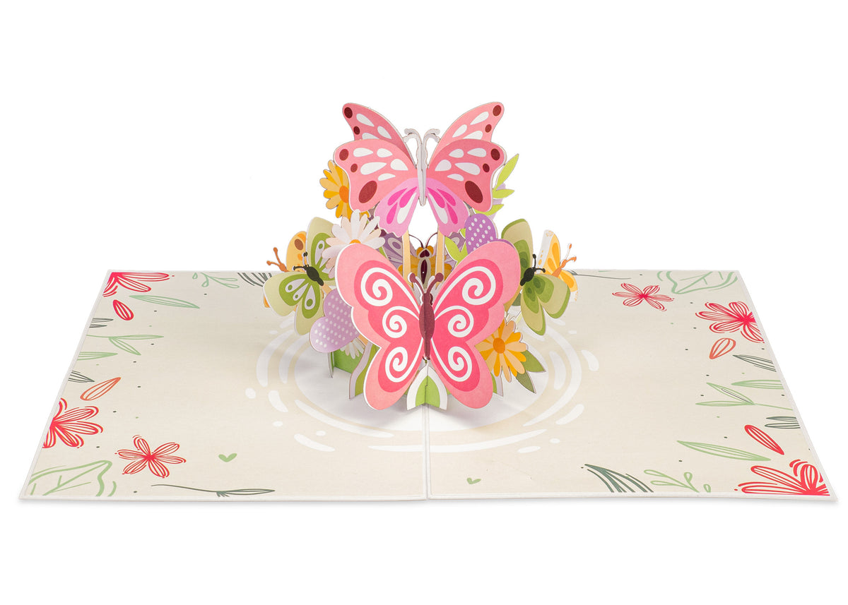 Lovepop Butterfly Paper Flower Bouquet, 3D Pop Up Paper Flowers, Birthday  Pop Up Card, Card for Mom, Card for Wife, Anniversary Pop Up Card, 3D Paper  Flower Bouquet 