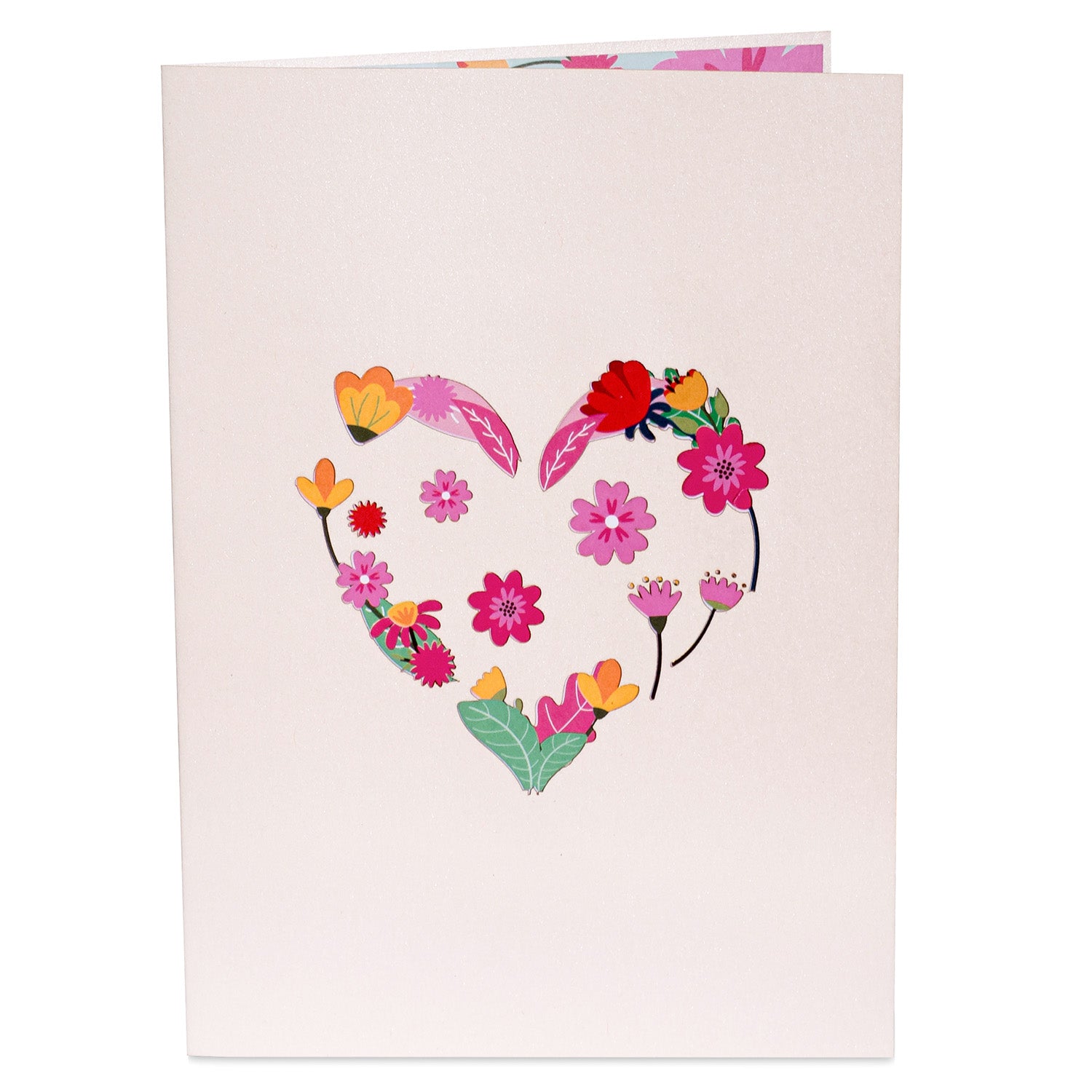 Floral Heart Pop Up Card - Paper Love