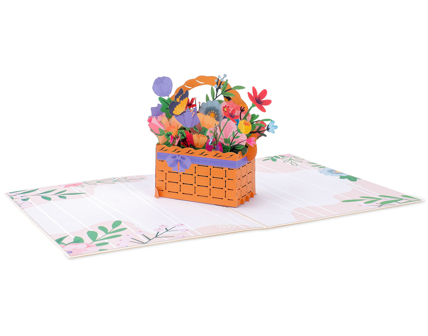 Flower Basket Pop Up Card - Paper Love