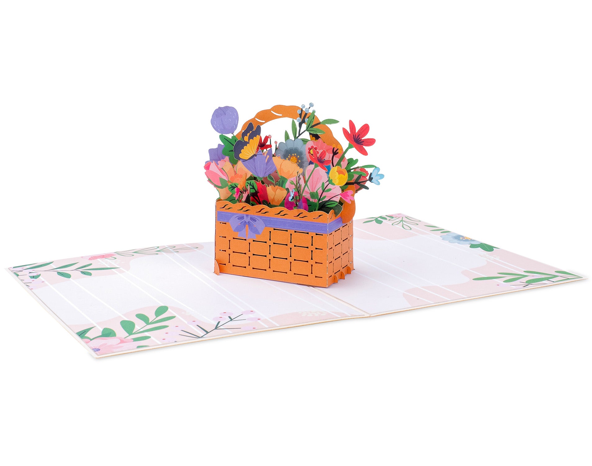 Flower Basket Pop Up Card - Paper Love