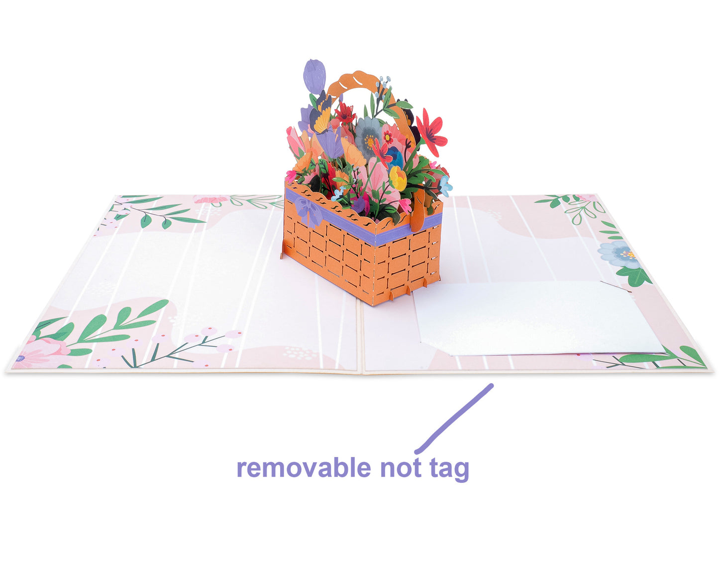 Flower Basket Pop Up Card - Paper Love