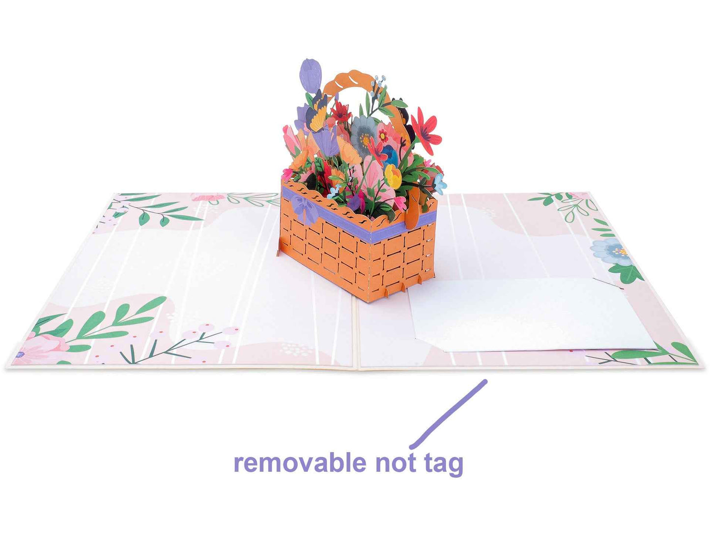 Paper Love Pop Up Cards - Flower Basket Pop Up Card