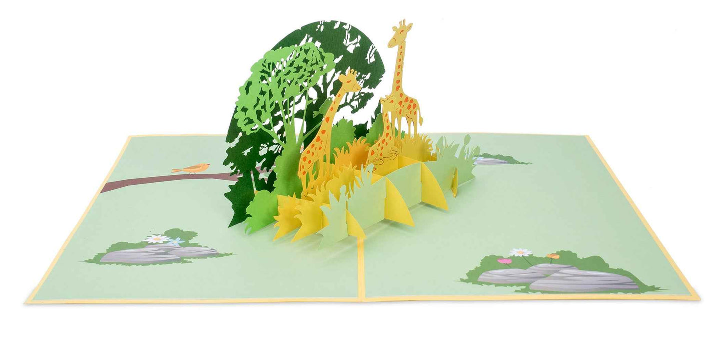 Paper Love Pop Up Cards - Giraffe Pop Up Card