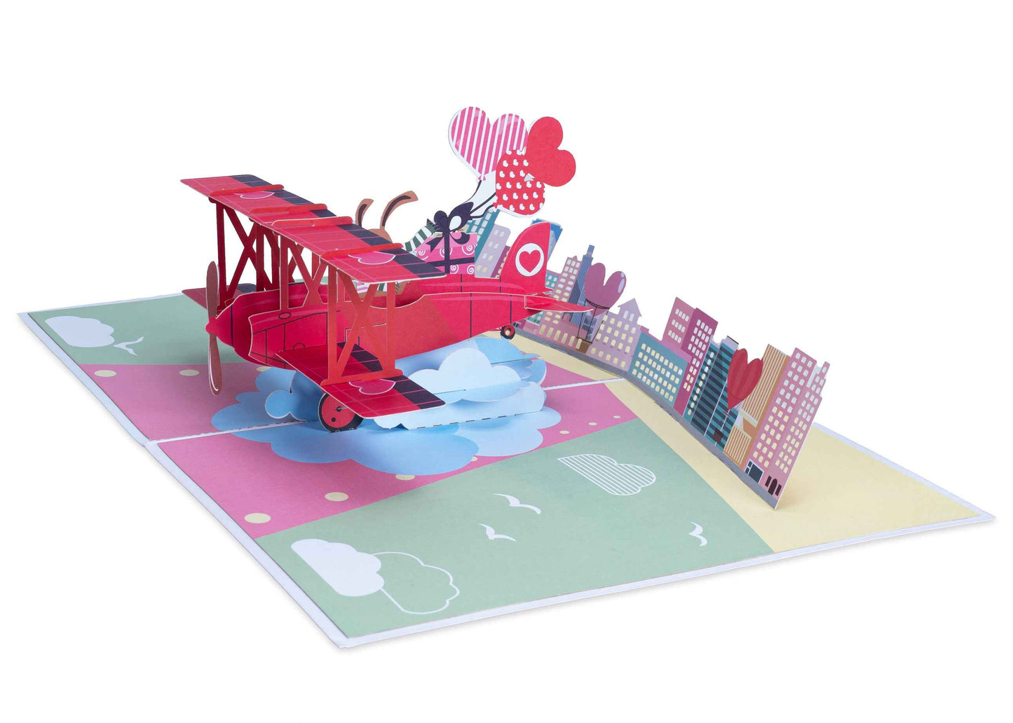 Paper Love Pop Up Cards - Love Biplane Pop Up Card