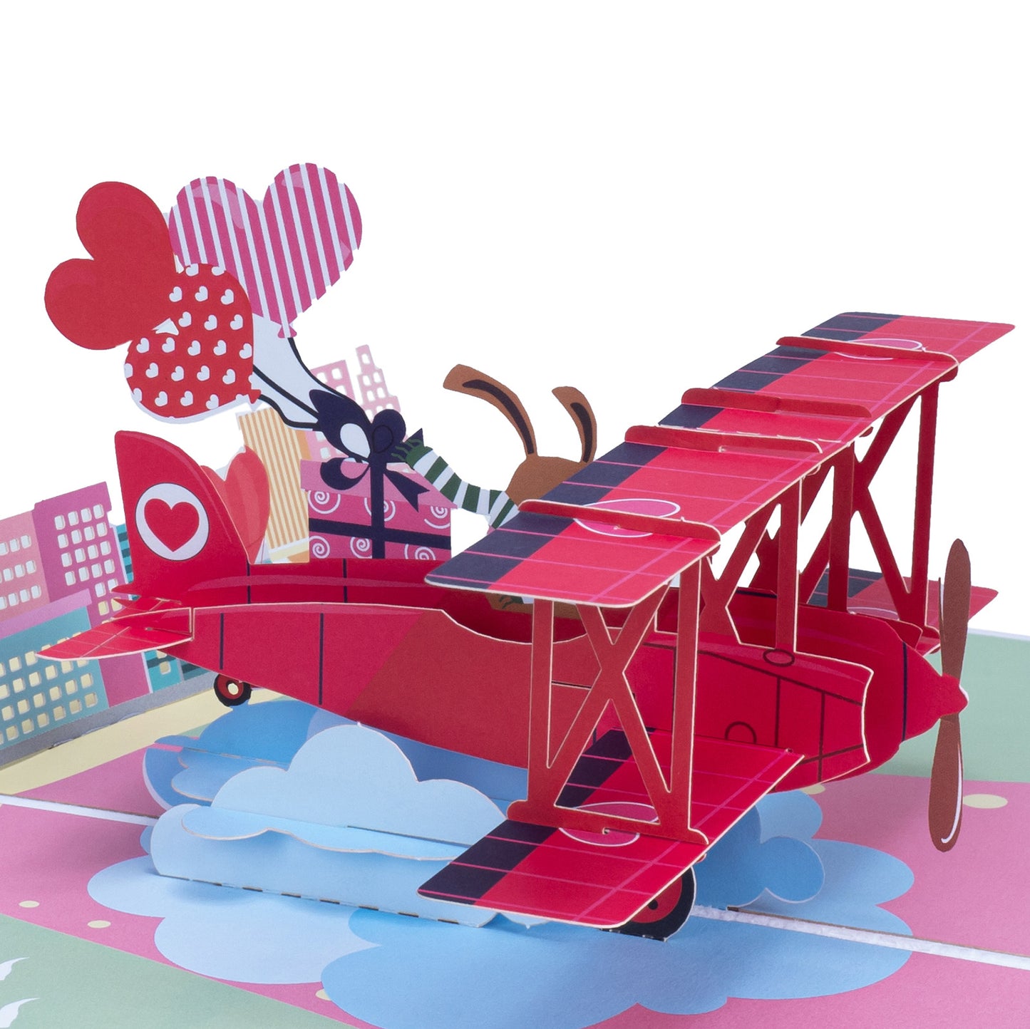 Love Biplane Pop Up Card - Paper Love