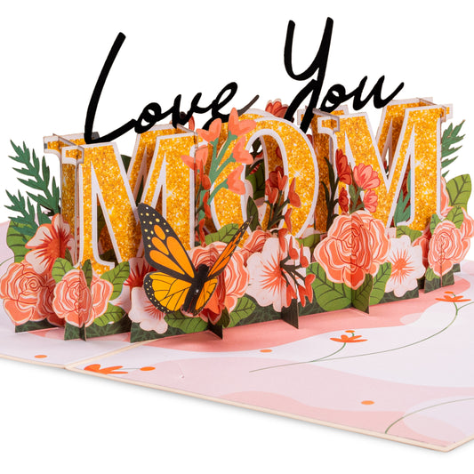 Love You Mom Pop Up Card - Paper Love