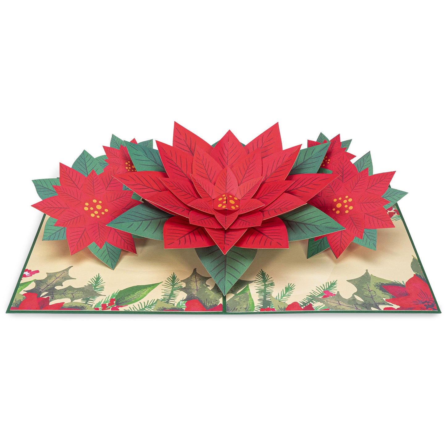 Poinsettia Pop Up Christmas Card - Paper Love