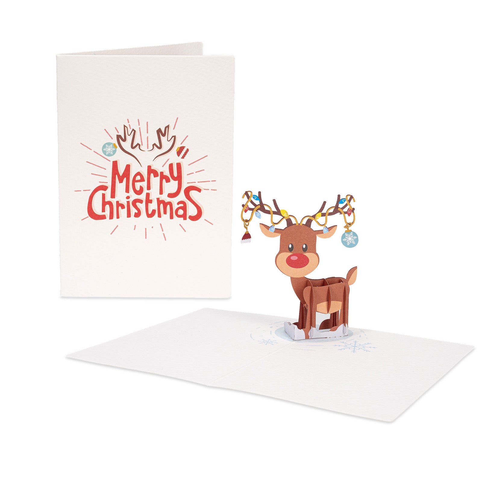Christmas pop-up Note Cards, Assorted 5 Pack | 3.5" x 2.5" - Paper Love