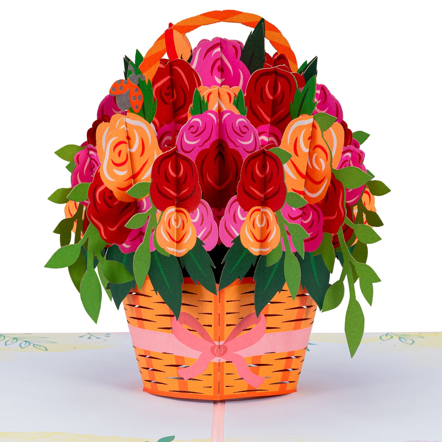 Roses Basket Pop Up Card - Paper Love