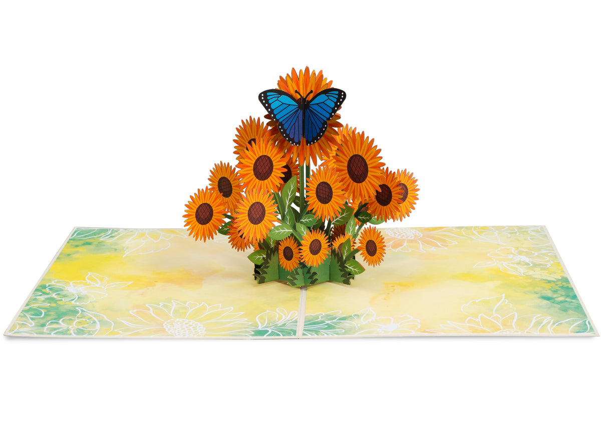 3D Sun Flower Pop Up Greeting Card - SmilyPops  Handmade Creative 3D Pop-Up  Greeting Cards Online