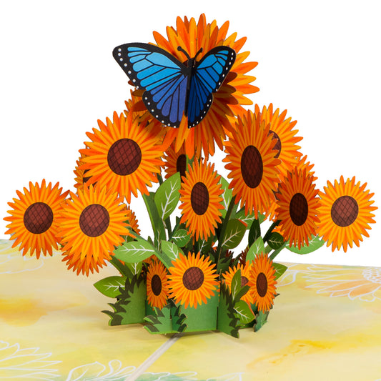 Sunflowers Pop Up Card - Paper Love