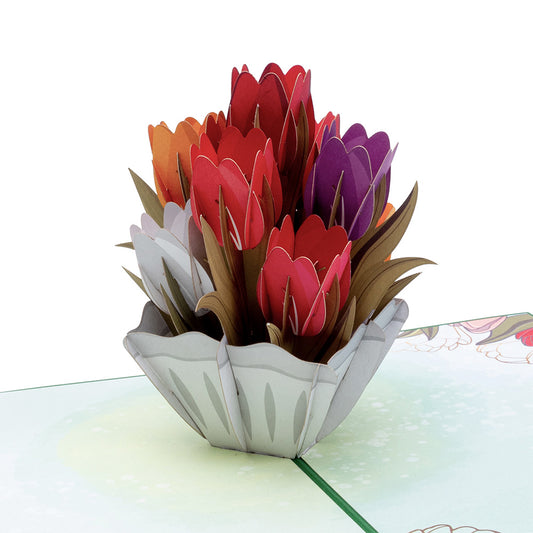 Tulips pop-up card - Paper Love