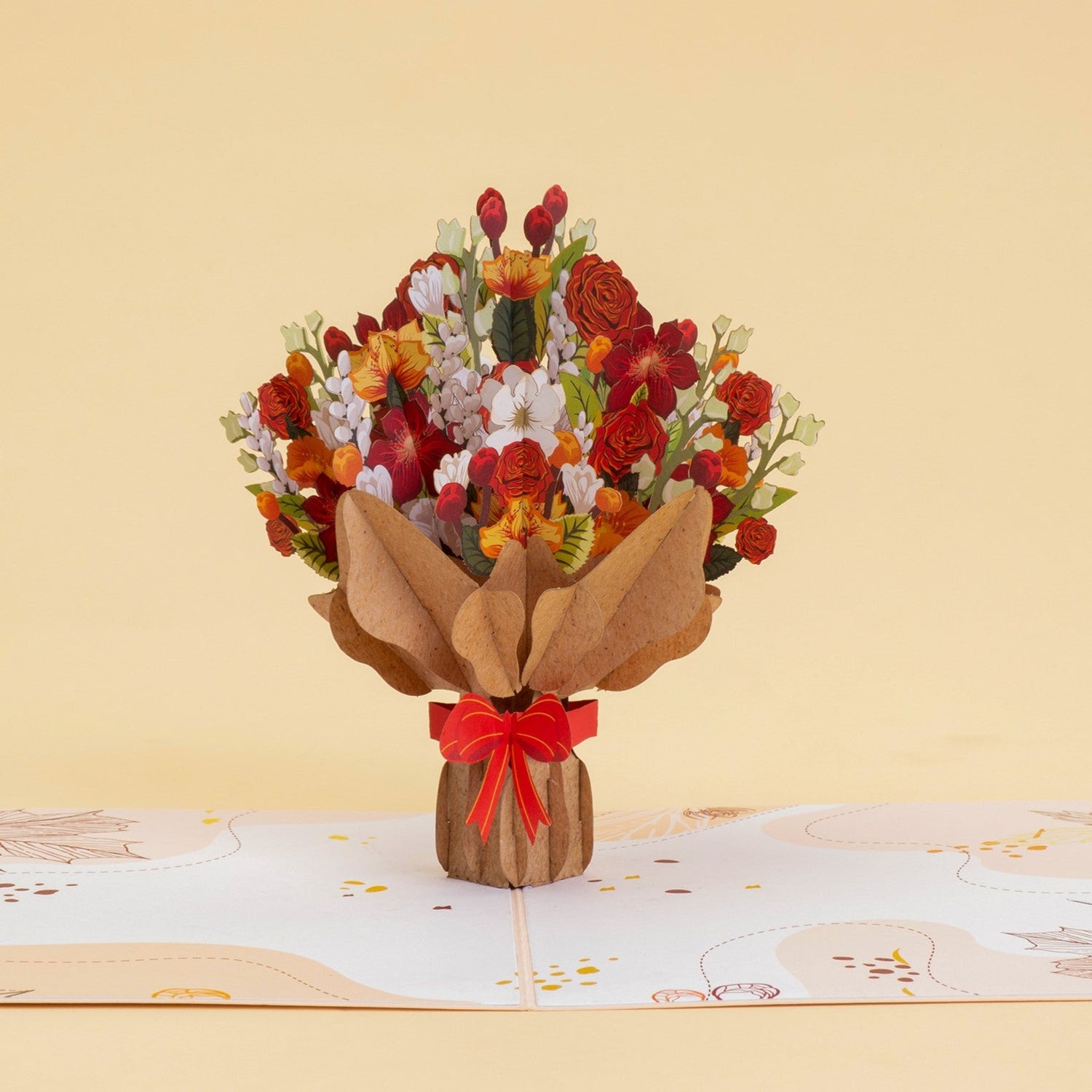 paper flower bouquet 3D pop up card_collection_image