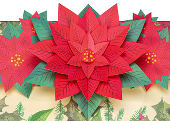 Poinsettia Pop Up Christmas Card