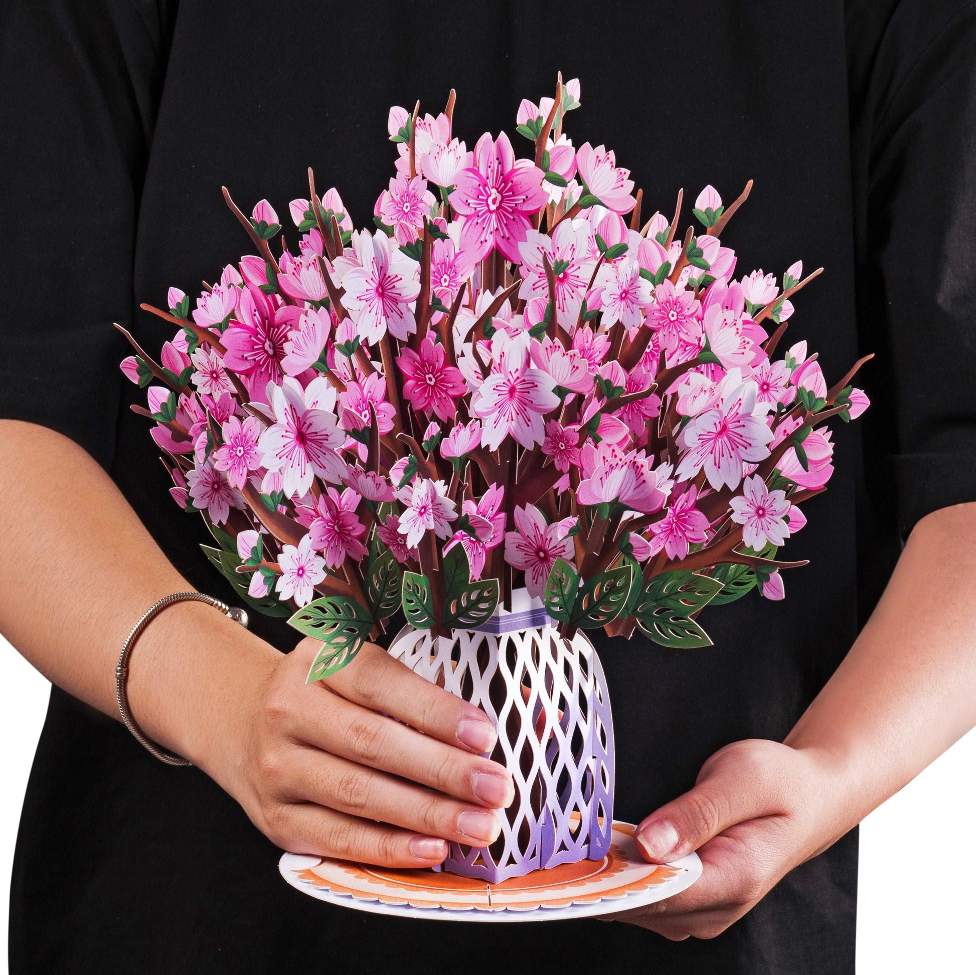 HugePop Cherry Blossom Flower Bouquet Pop Up With Detachable Flowers