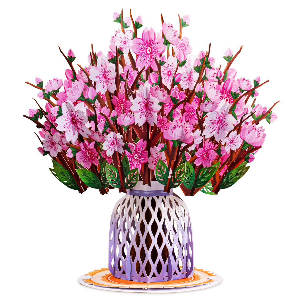 HugePop Cherry Blossom Flower Bouquet Pop Up, With Detachable Flowers, Jumbo 10