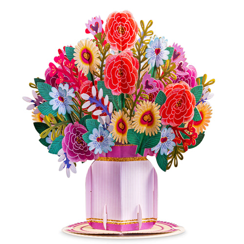 HugePop Harmony Pop Up Flower Bouquet, With Detachable Flowers, Jumbo 10