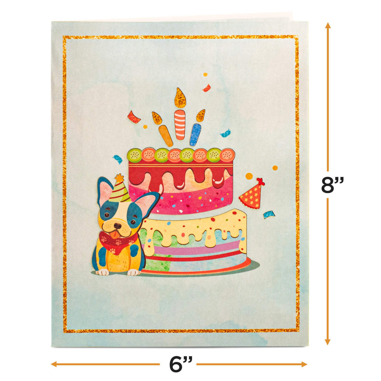 Dog Birthday Cake Pop Up Card