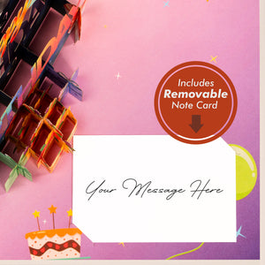 Happy Birthday Frndly Pop Up Card 100% Recycled And Eco-Friendly