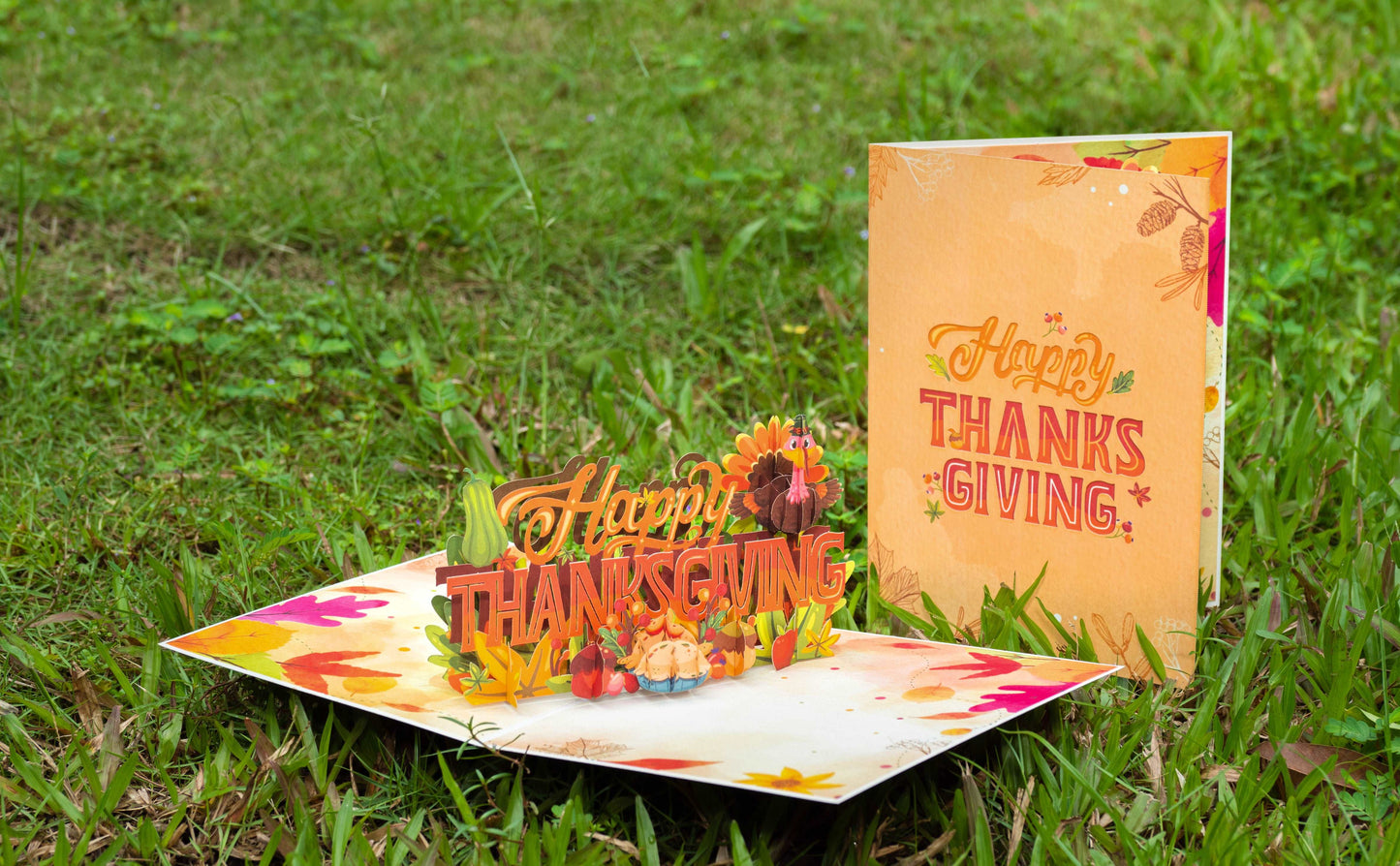 Happy Thanksgiving Frndly Pop Up Card