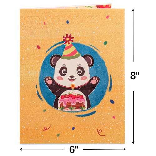 Birthday Panda Frndly Pop Up Card - 8"x6"
