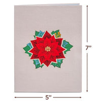 Thumbnail for Poinsettia Flower Pop Up Christmas Card