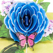 Blue Rose Pop Up Card